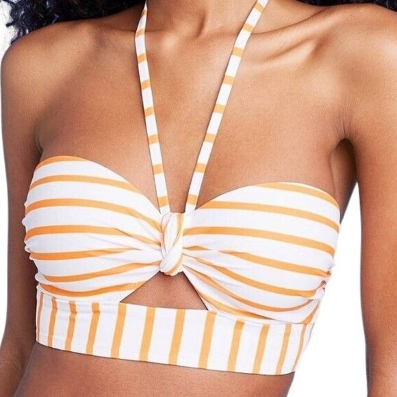 Women's Lightly Lined Tunneled Front Keyhole Bikini Top | Shade & Shore | 34C - Picture 10 of 10